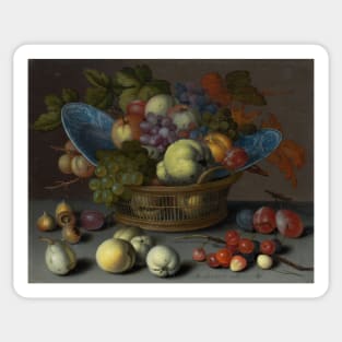 Basket of Fruits - Balthasar van der Ast Painting Sticker